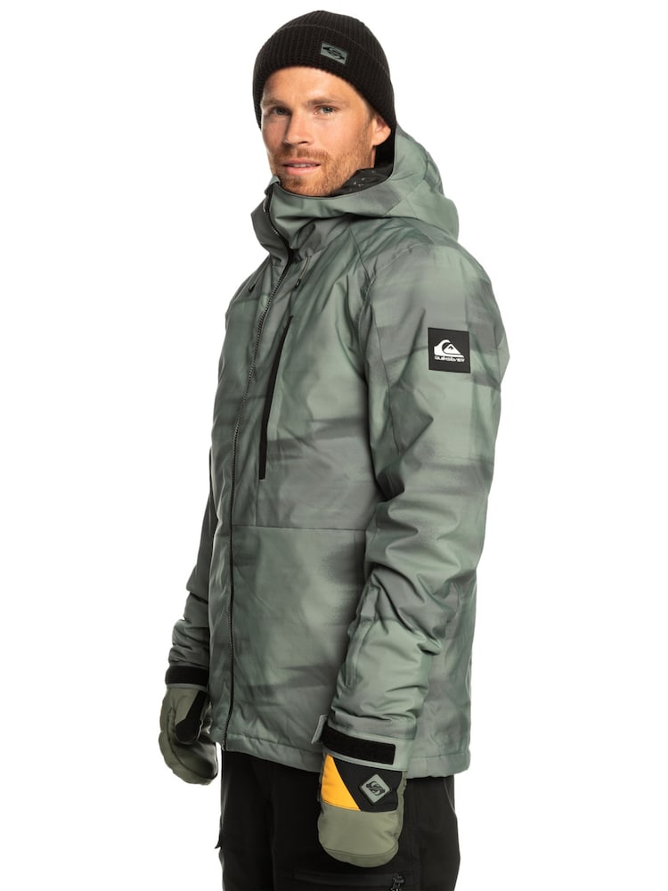 Quiksilver Green Mission Print Ski Jacket - Image 2 of 9