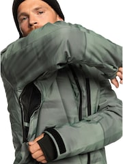 Quiksilver Green Mission Print Ski Jacket - Image 4 of 9