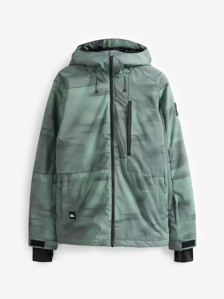Quiksilver Green Mission Print Ski Jacket - Image 9 of 9