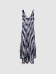 Reiss Navy/White Tilly Polka Dot Wide-Leg Jumpsuit - Image 2 of 5