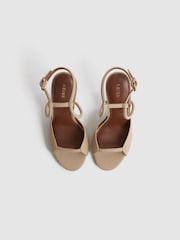 Reiss Biscuit Harper Leather Strappy Heels - Image 3 of 5