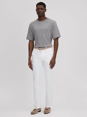 Reiss Porcelain Blue Tate Oversized Garment Dye T-Shirt - Image 3 of 5