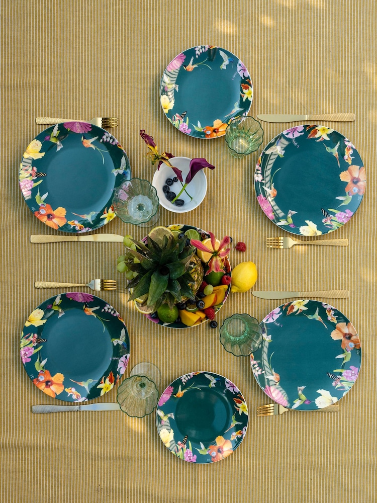 Marjolein Bastin Set of 4 Hummingbirds Dinner Plates 25cm - Image 2 of 4