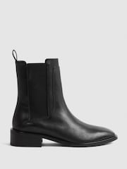 Reiss Black Willow Leather Chelsea Boots - Image 1 of 5