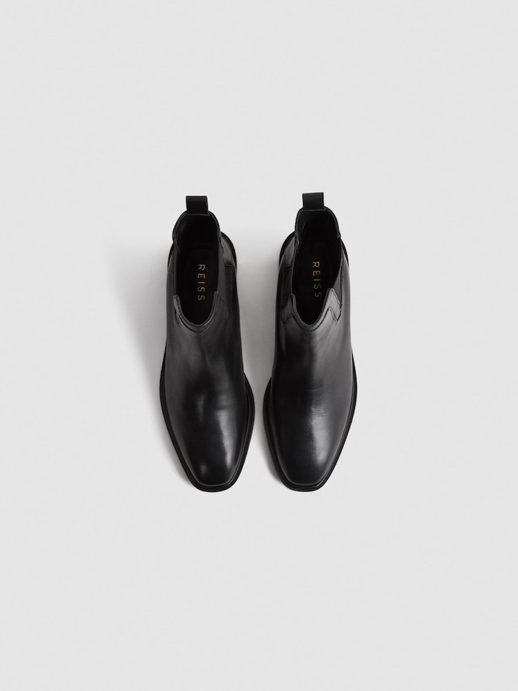 Reiss Black Willow Leather Chelsea Boots - Image 3 of 5