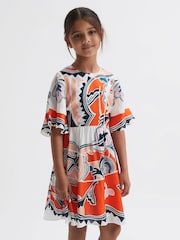 Reiss Coral April 4-9 yrs Printed Floaty Dress - Image 1 of 5