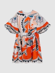 Reiss Coral April 4-9 yrs Printed Floaty Dress - Image 2 of 5