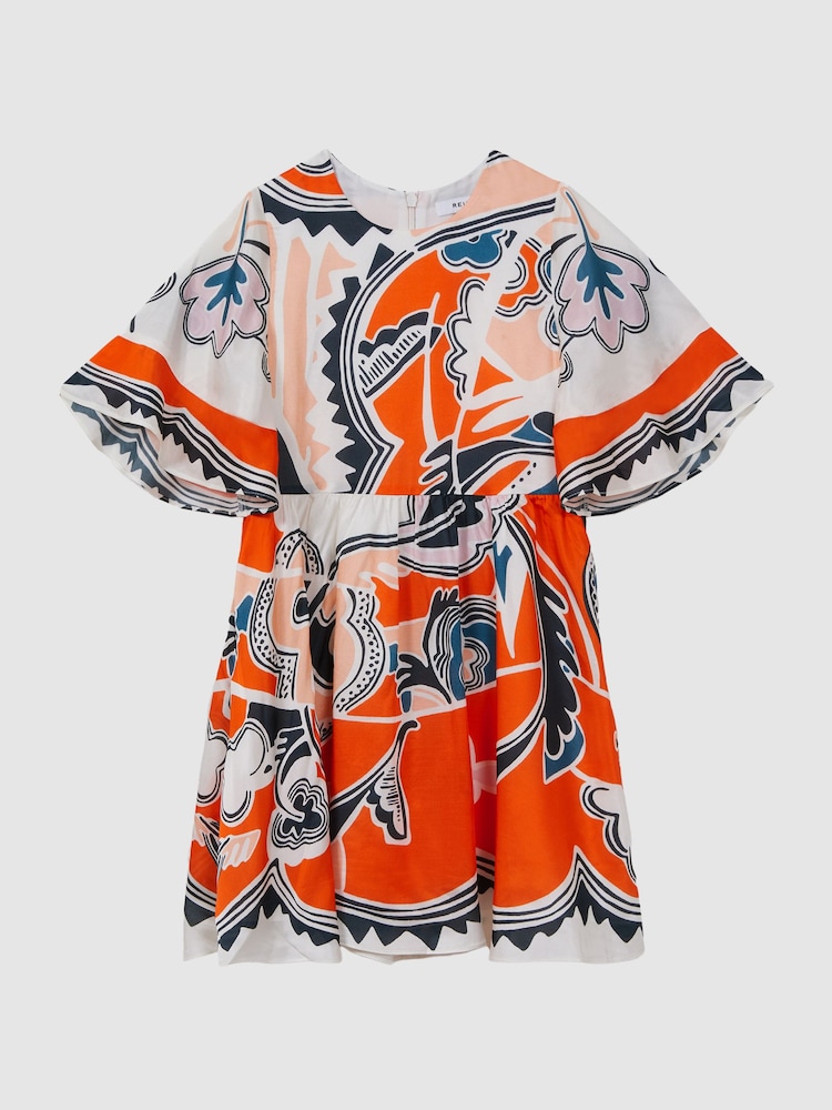 Reiss Coral April 4-9 yrs Printed Floaty Dress - Image 2 of 5