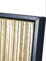 Libra Black Golden Rain Foiled Framed Canvas - Image 4 of 4