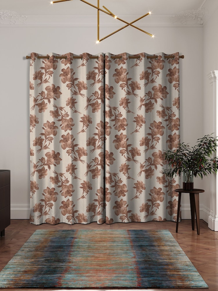 Ted Baker Terracotta Midnight Garden Made to Measure Curtains - Image 2 of 9 Ted Baker Terracotta Midnight Garden Made to Measure Curtains - Image 2 of 9