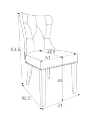 Set of 2 Chunky Weave Mid Natural Blair Light Wood Leg Button Dining Chairs - Image 4 of 9