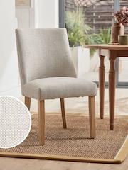 Set of 2 Chunky Weave Mid Natural Wolton Collection Luxe Dining Chairs - Image 1 of 8
