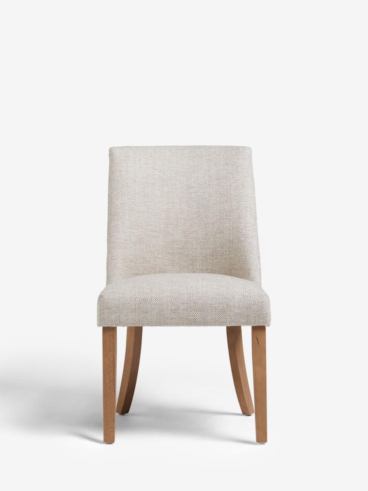 Set of 2 Chunky Weave Mid Natural Light Wood Leg Wolton Non Buttoned Dining Chairs - Image 2 of 8 Set of 2 Chunky Weave Mid Natural Light Wood Leg Wolton Non Buttoned Dining Chairs - Image 2 of 8
