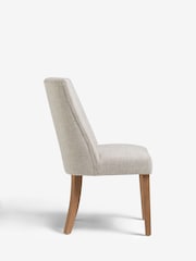 Set of 2 Chunky Weave Mid Natural Wolton Collection Luxe Dining Chairs - Image 4 of 8