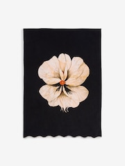 Rockett St George Set of 2 Black Floral 100% Cotton Tea Towels - Image 3 of 3