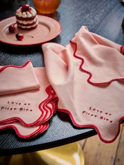 Rockett St George Pink First Bite 100% Cotton Napkins Set Of 4 - Image 1 of 2