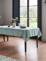 Nina Campbell Green Wipe Clean Table Cloth - Image 1 of 3