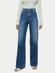 Jigsaw Blue Balfour Long Wide Leg Jeans - Image 1 of 5
