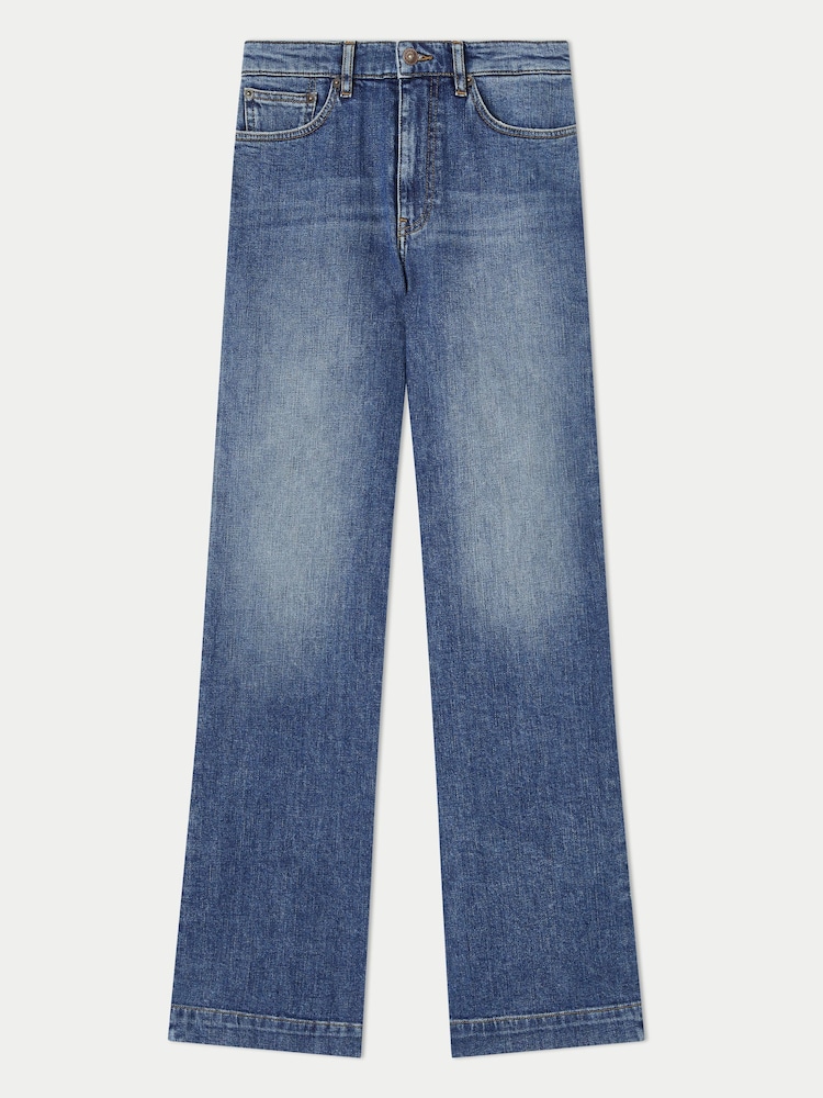 Jigsaw Blue Balfour Long Wide Leg Jeans - Image 5 of 5