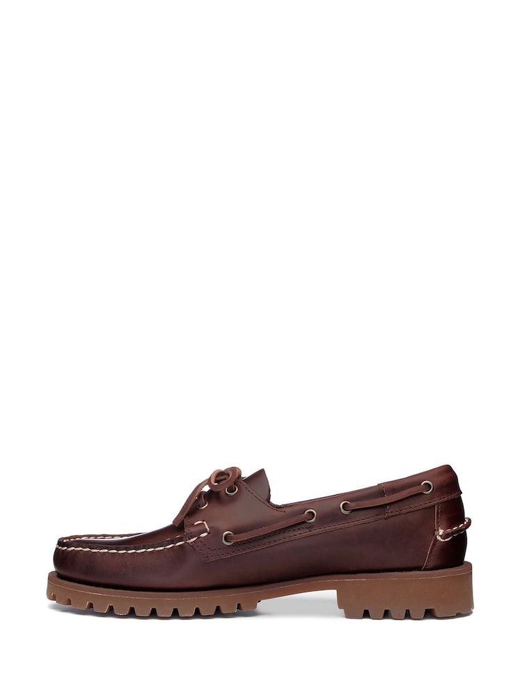 Sebago Brown Ranger Waxy Moccasins Shoes - Image 2 of 5