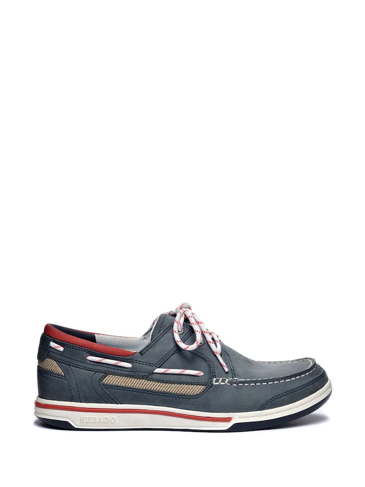 Sebago Blue Triton Leather Boat Shoes - Image 1 of 5