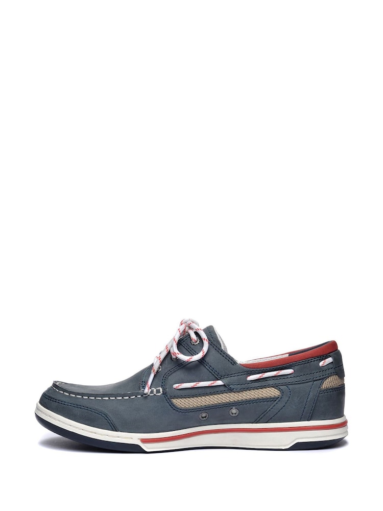 Sebago Blue Triton Leather Boat Shoes - Image 2 of 5 Sebago Blue Triton Leather Boat Shoes - Image 2 of 5