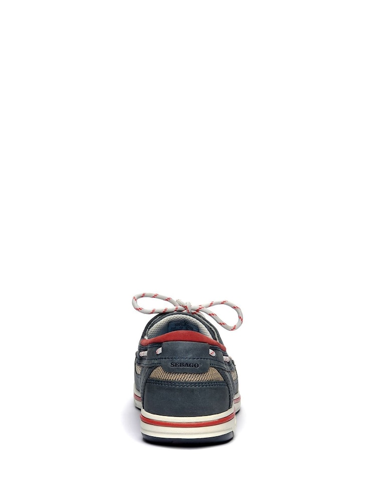 Sebago Blue Triton Leather Boat Shoes - Image 5 of 5