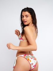 Banana Moon Ecru Cream Nuco Palmrose Floral Print Bikini Top - Image 4 of 6