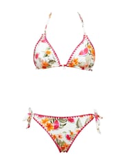 Banana Moon Ecru Cream Nuco Palmrose Floral Print Bikini Top - Image 6 of 6