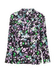ICHI Black Printed Floral Blouse - Image 5 of 7