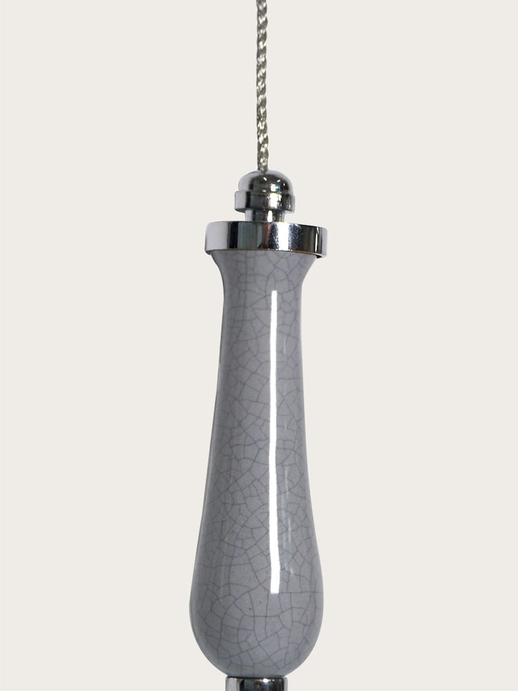 Laura Ashley Dove Grey Bertie Light Pull - Image 2 of 3
