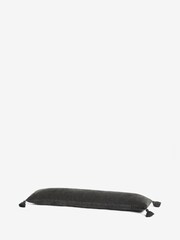 Charcoal Grey Soft Velour Tassel Draught Excluder - Image 3 of 4