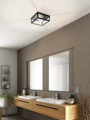 Eglo Black Amezola 2 Light Caged Ceiling Light - Image 1 of 4