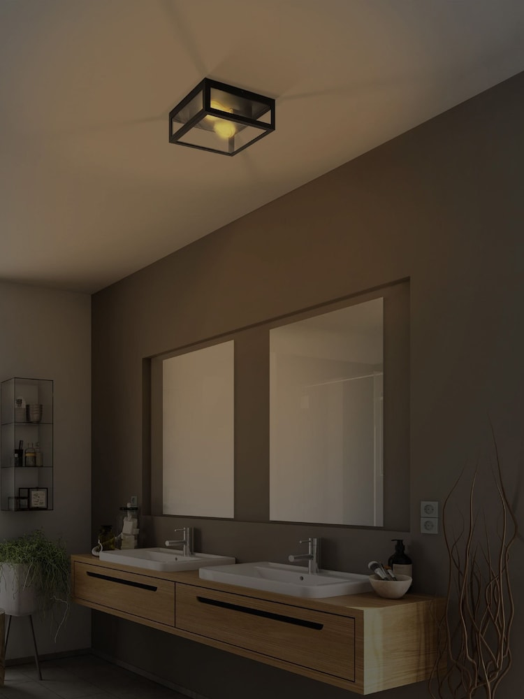 Eglo Black Amezola 2 Light Caged Ceiling Light - Image 2 of 4