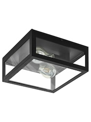 Eglo Black Amezola 2 Light Caged Ceiling Light - Image 3 of 4