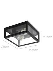 Eglo Black Amezola 2 Light Caged Ceiling Light - Image 4 of 4