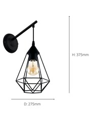 Eglo Black Tarbes Geometric Wall Light - Image 3 of 3