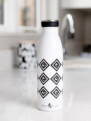 Navigate Black Monochrome 500ml Drinks Bottle - Image 1 of 2