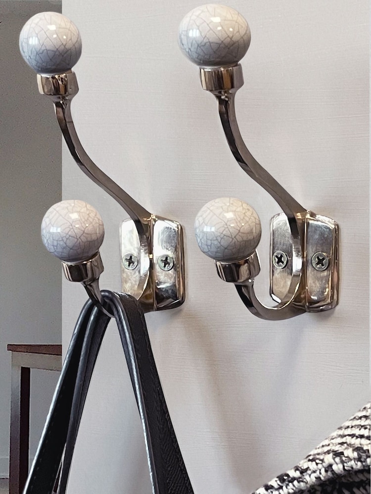 Laura Ashley Dove Grey Bertie Double Hooks - Image 1 of 3