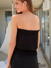 Black Sparkle Bandeau Boobtube Vest - Image 3 of 5