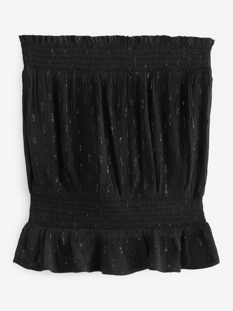 Black Sparkle Bandeau Boobtube Vest - Image 5 of 5