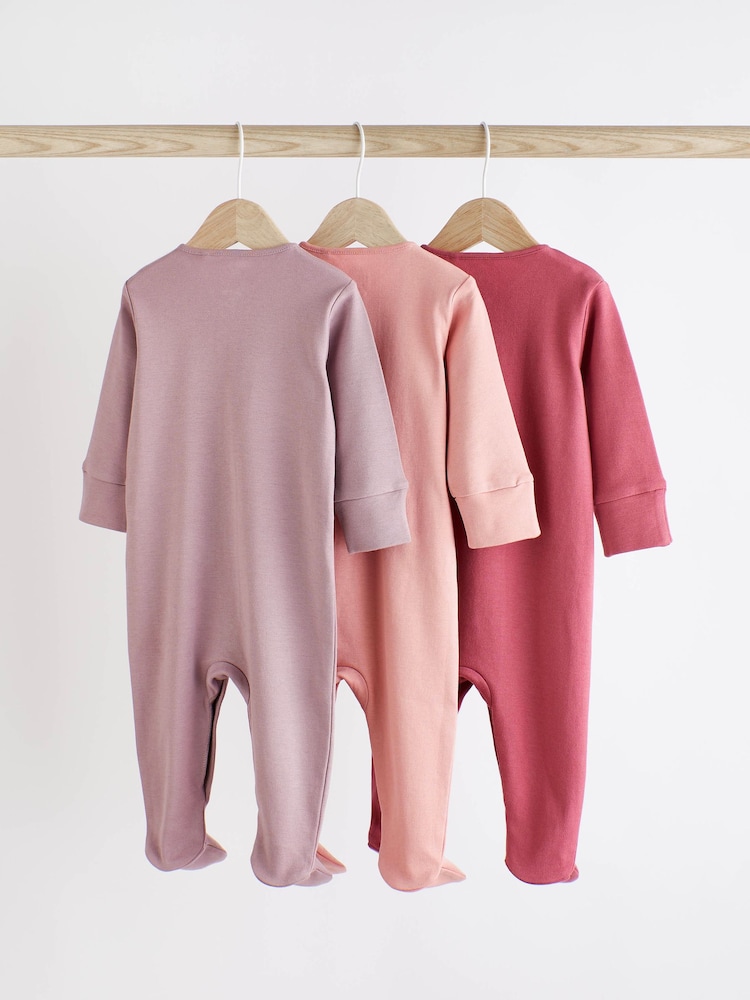 Pink - 100% Cotton Baby Sleepsuits (0-2yrs) - Image 2 of 11 Pink - 100% Cotton Baby Sleepsuits (0-2yrs) - Image 2 of 11