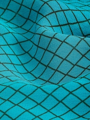 Preen Blue Check Long Sleeve Wrap Blouse - Image 6 of 6