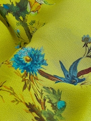 Preen Green Floral Stripe Long Sleeve Wrap Blouse - Image 6 of 6
