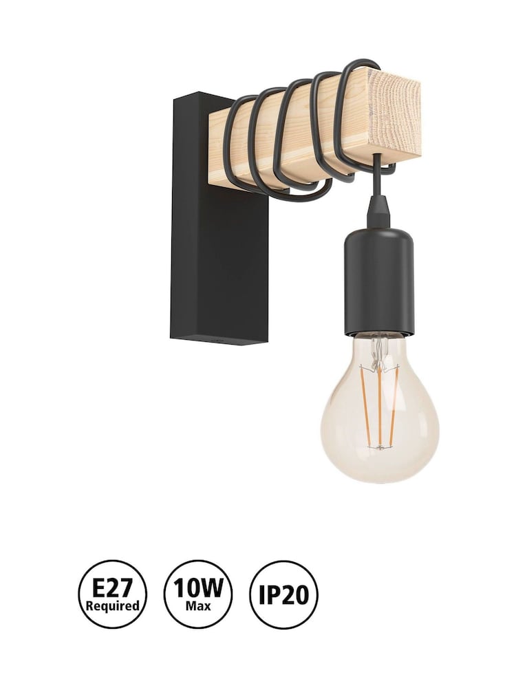Eglo Black Townshend Wall Light - Image 5 of 5