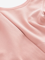 Pink Ribbed Stretch Top & Leggings Set (7-16yrs) - Image 7 of 8