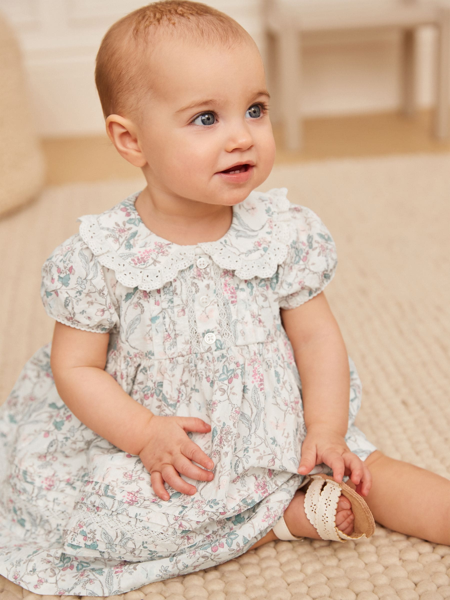 Buy Pink Lilac Purple White Floral Woven Baby Prom Dress And Knickers 0mths 2yrs from Next Luxembourg