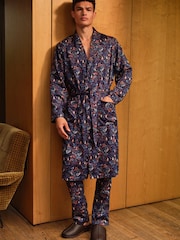 Blue Paisley Signature Lightweight Dressing Gown - Image 1 of 5