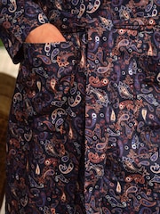 Blue Paisley Signature Lightweight Dressing Gown - Image 4 of 5