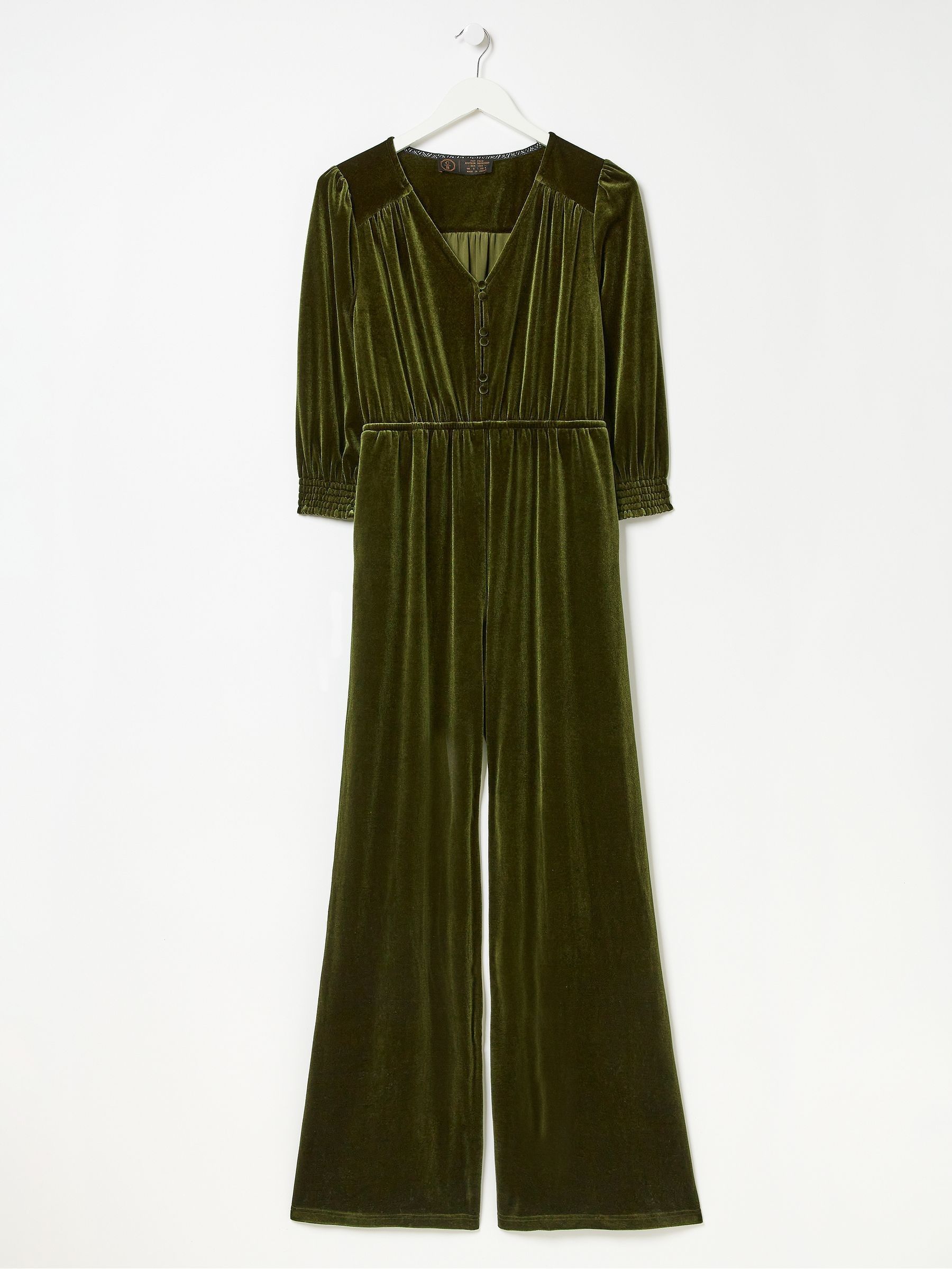 Zara green velvet jumpsuit best sale